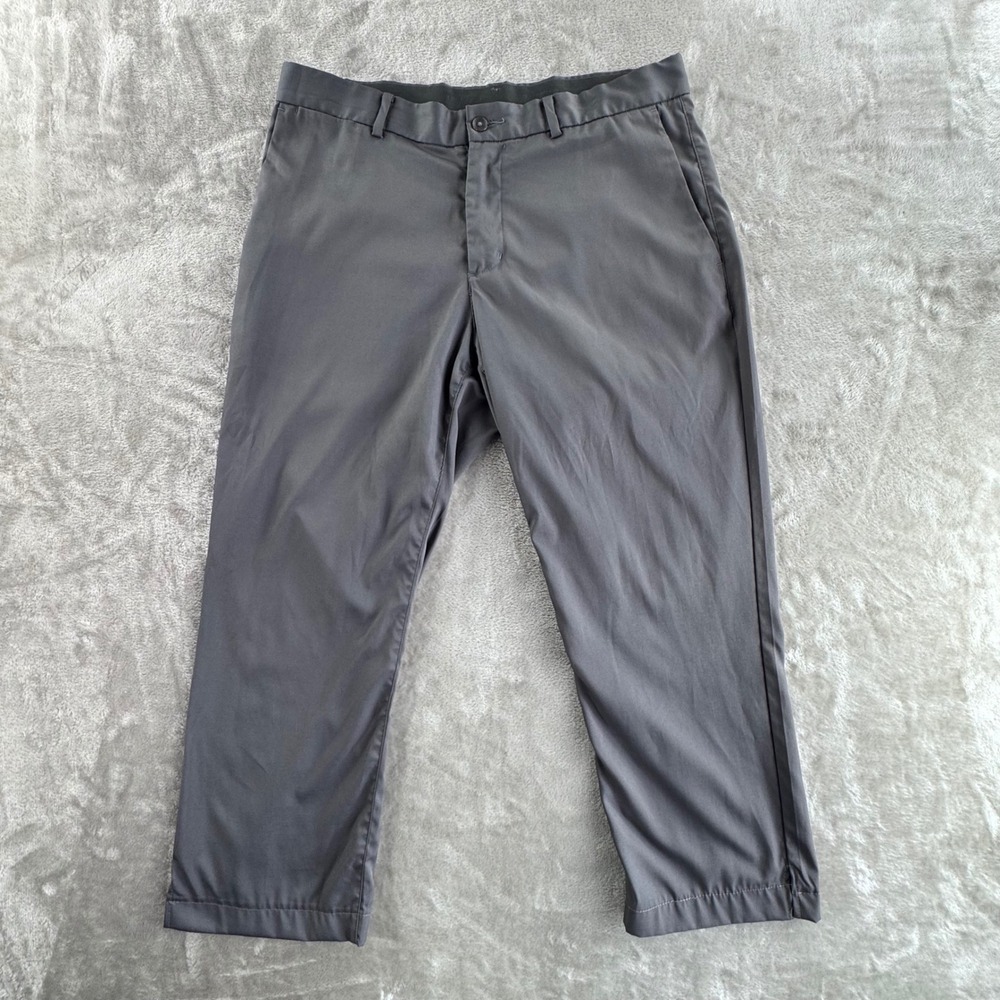 Nike Golf Pants Mens 36x28‎ Gray Dri Fit Stretch Cropped Athletic Chino Pants